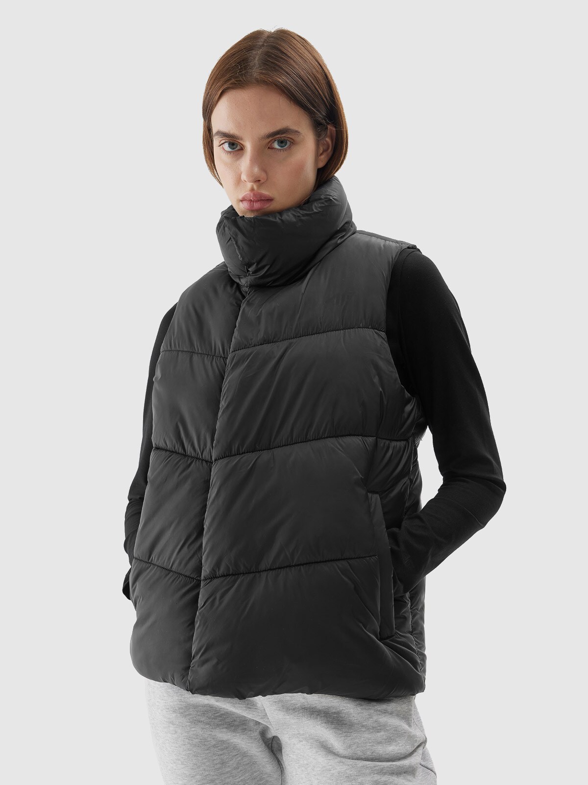 Bezrękawnik puchowy z wypełnieniem syntetycznym damski