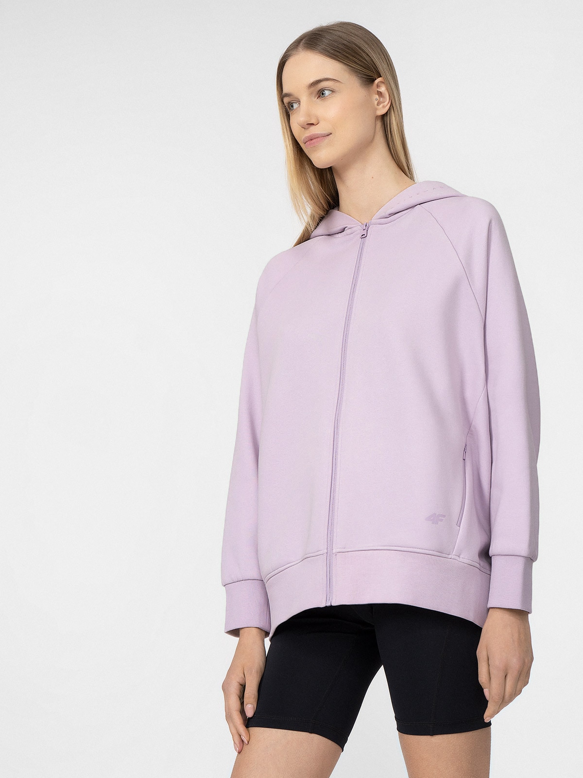 Bluza dresowa rozpinana z kapturem damska