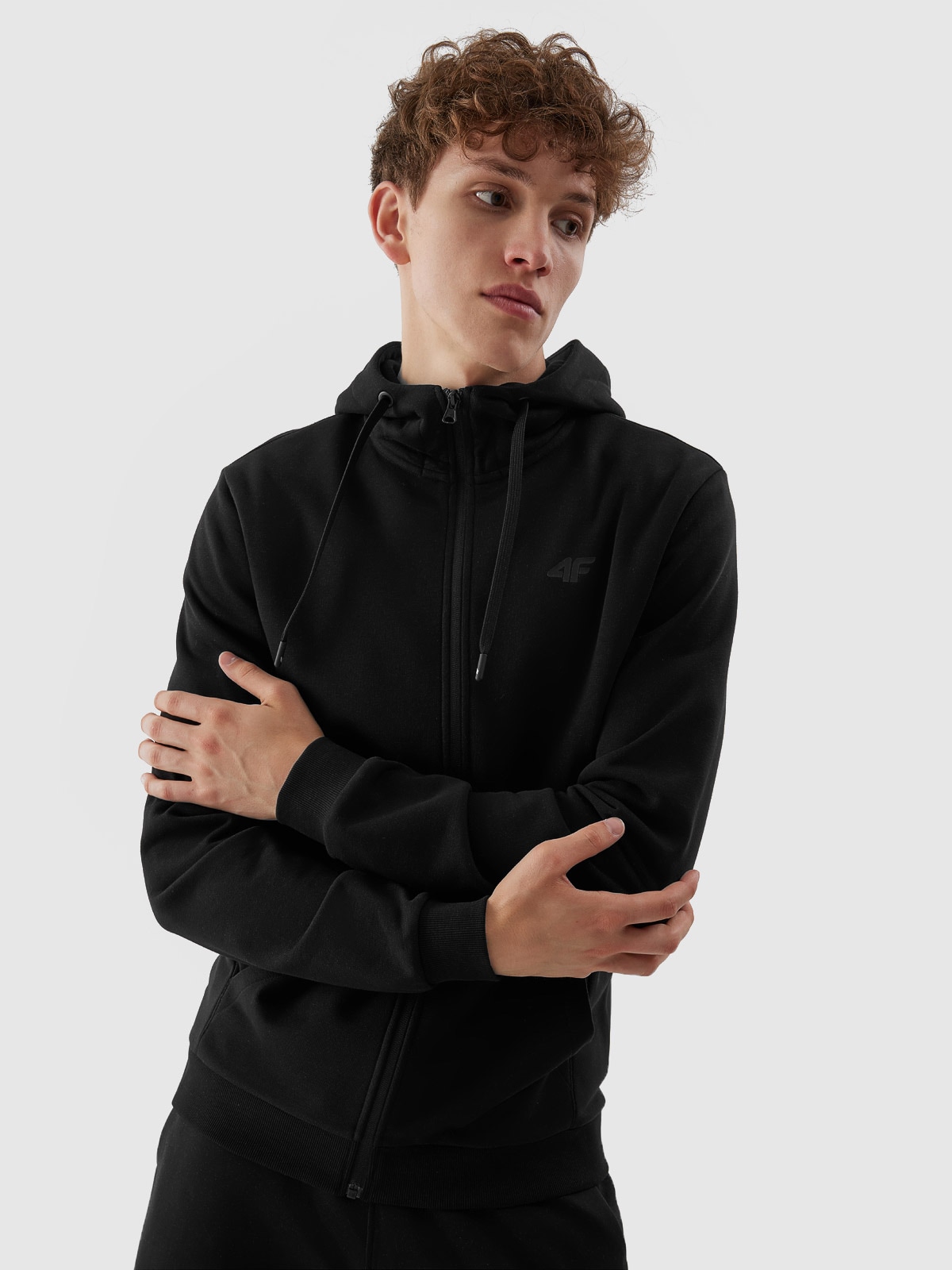 Bluza dresowa rozpinana z kapturem męska
