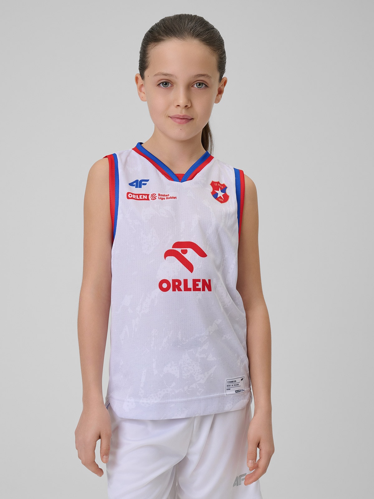 4F Koszulka meczowa replika domowa z sezonu 2025/26 dziecięca 4F x Wisła Kraków - biała 134/140 (8-10 lat)