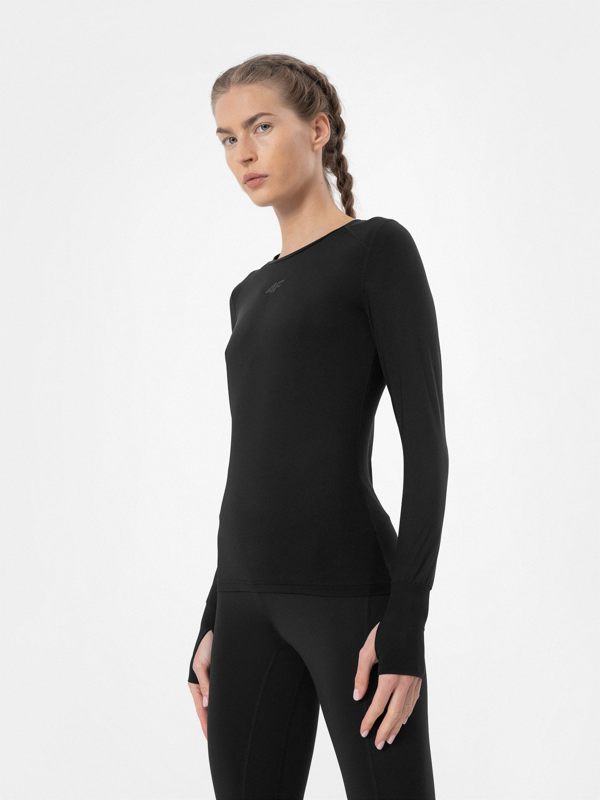 Longsleeve treningowy slim szybkoschnący damski