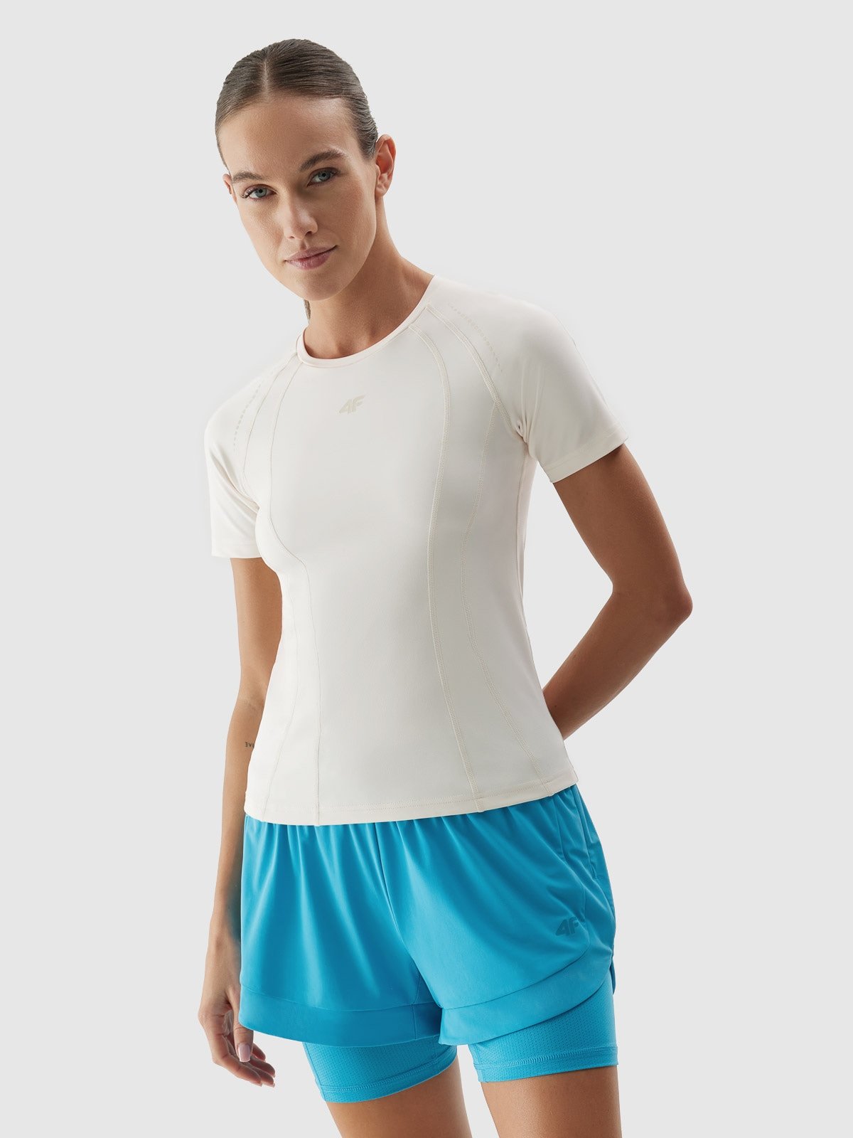 Koszulka do biegania slim szybkoschnąca damska