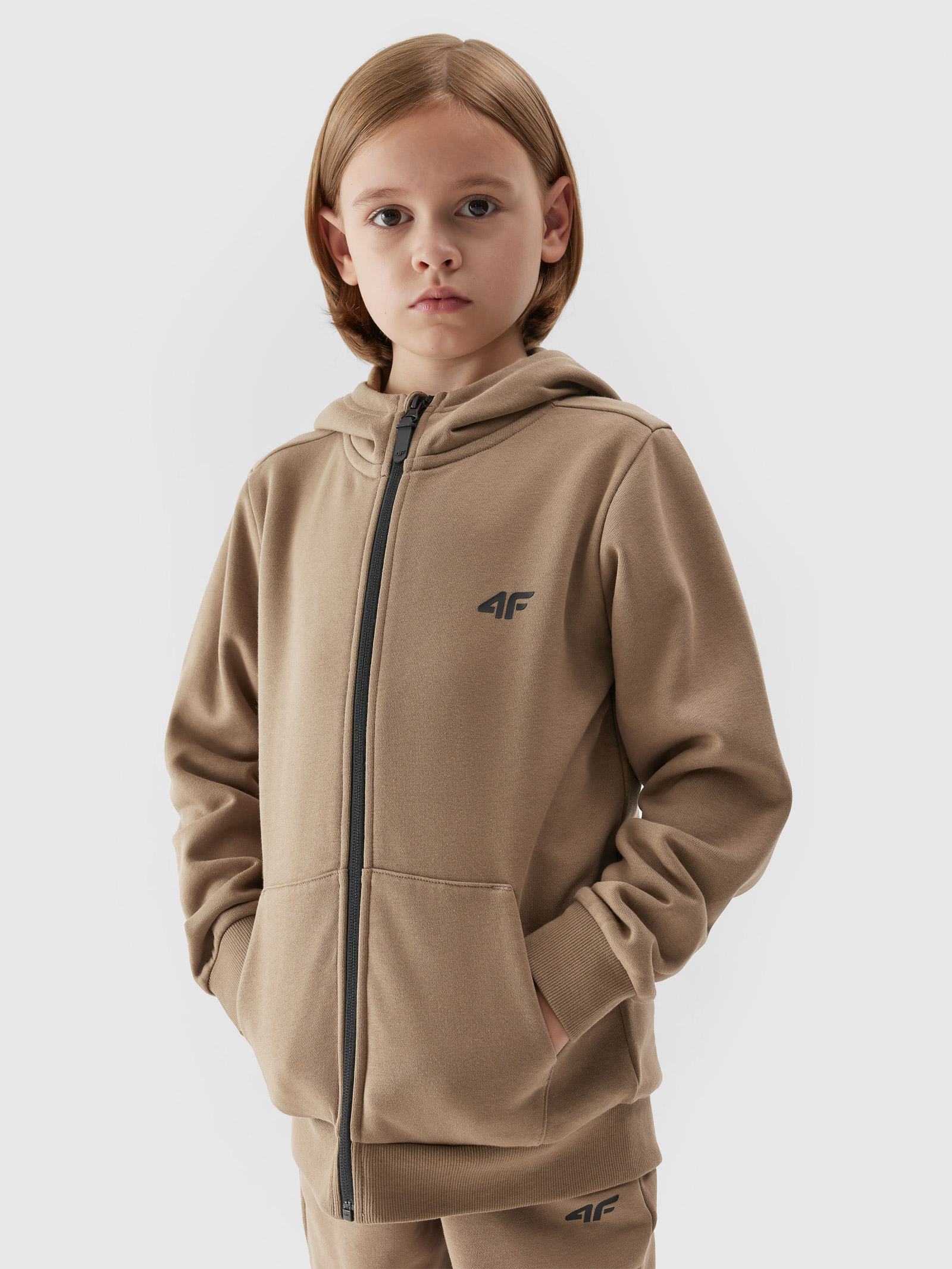 Bluza dresowa rozpinana z kapturem chłopięca