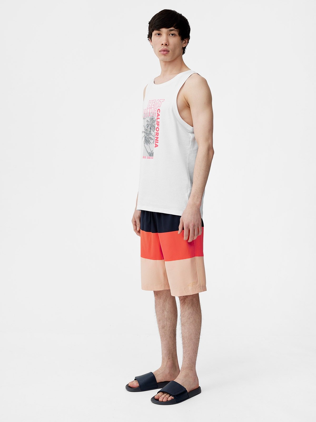 Tank top regular z nadrukiem męski