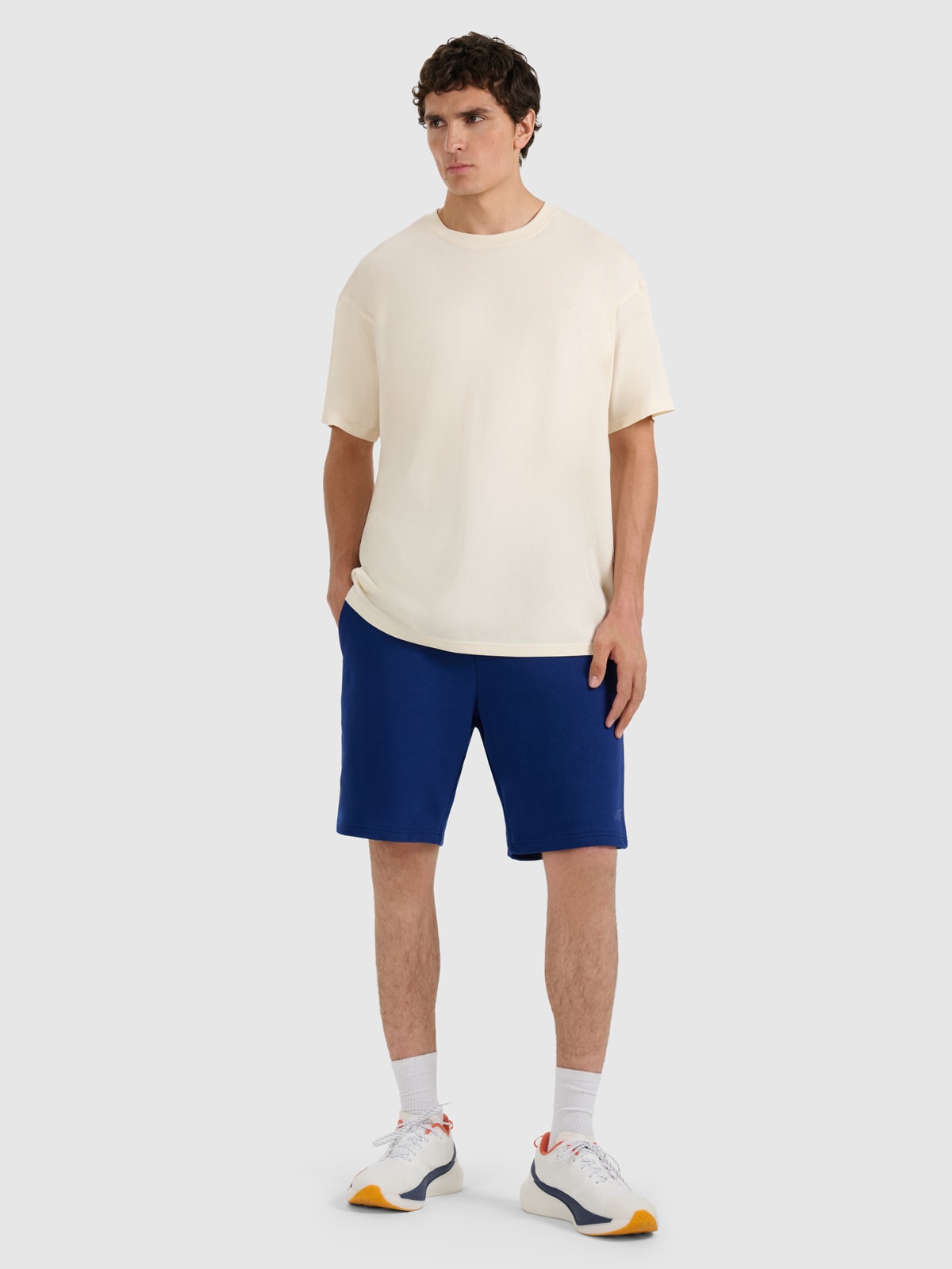 4F Spodenki dresowe regular męskie - granatowe M