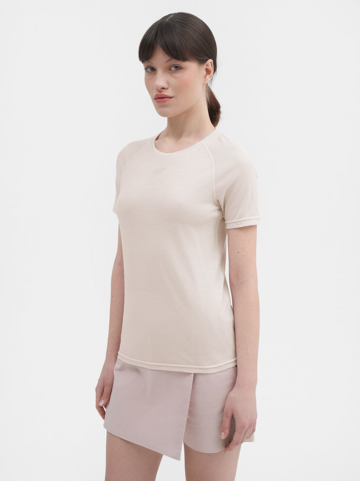 Koszulka trekkingowa z dodatkiem wełny Merino damska