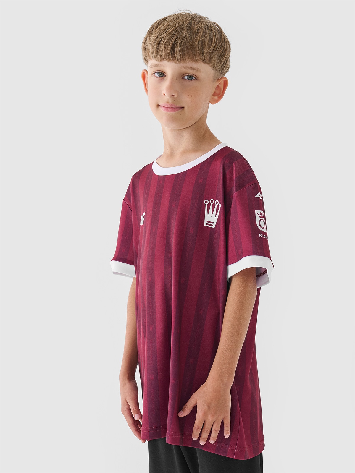 4F Koszulka klubowa wyjazdowa z sezonu 2024/25 chłopięca 4F x Korona Kielce - multikolor 110/116