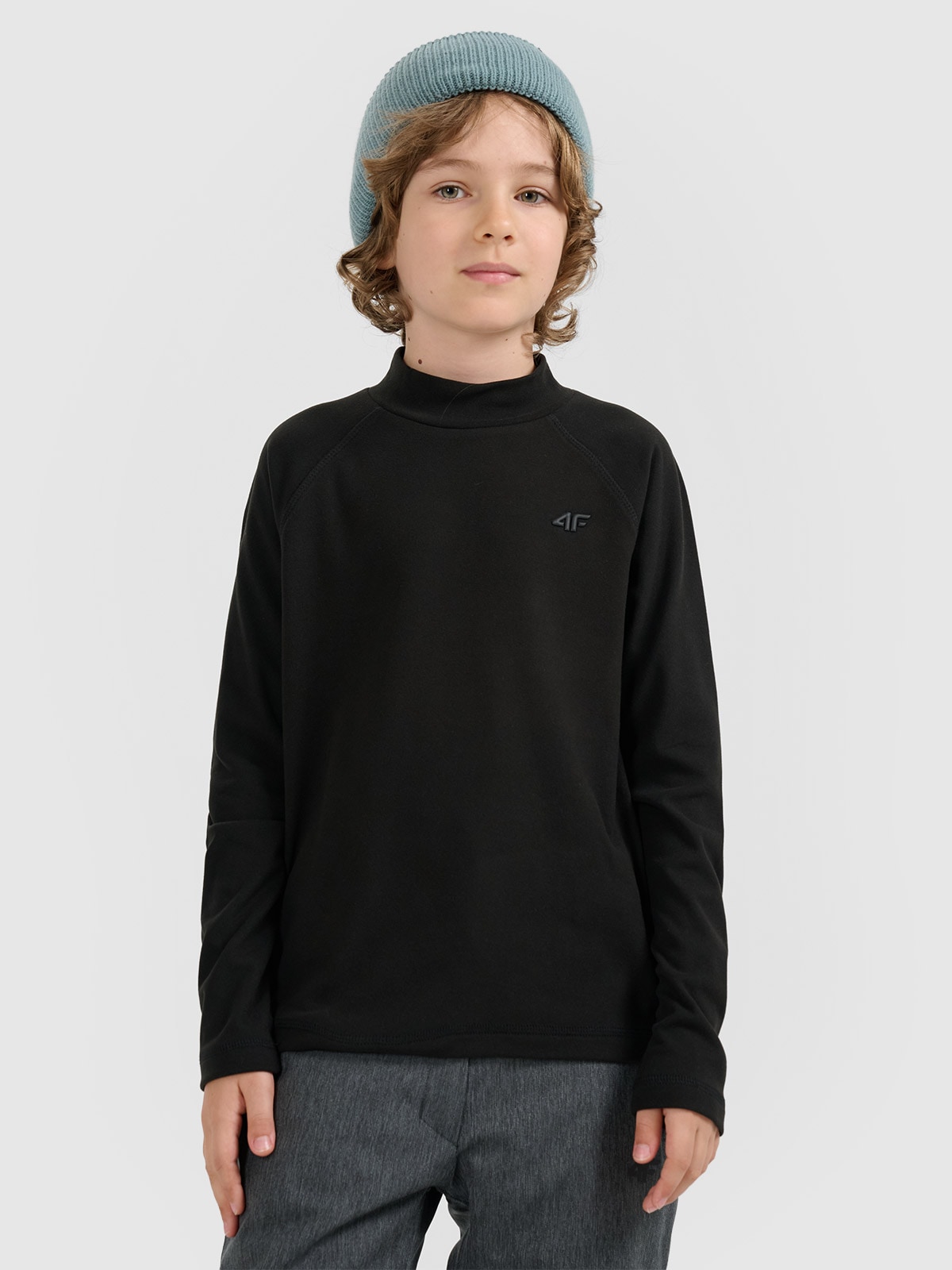 4F Bielizna termiczna polarowa (góra) dziecięca - czarna 146/152 (10-12 lat)