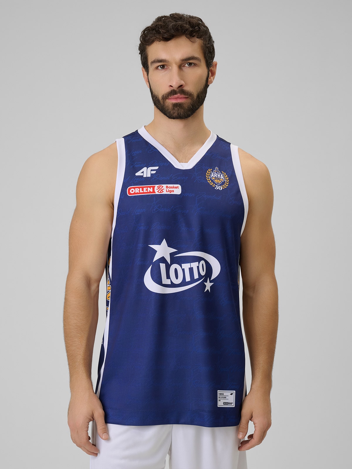 4F Koszulka meczowa replika wyjazdowa z sezonu 2025/26 męska 4F x Arka Gdynia - granatowa 3XL