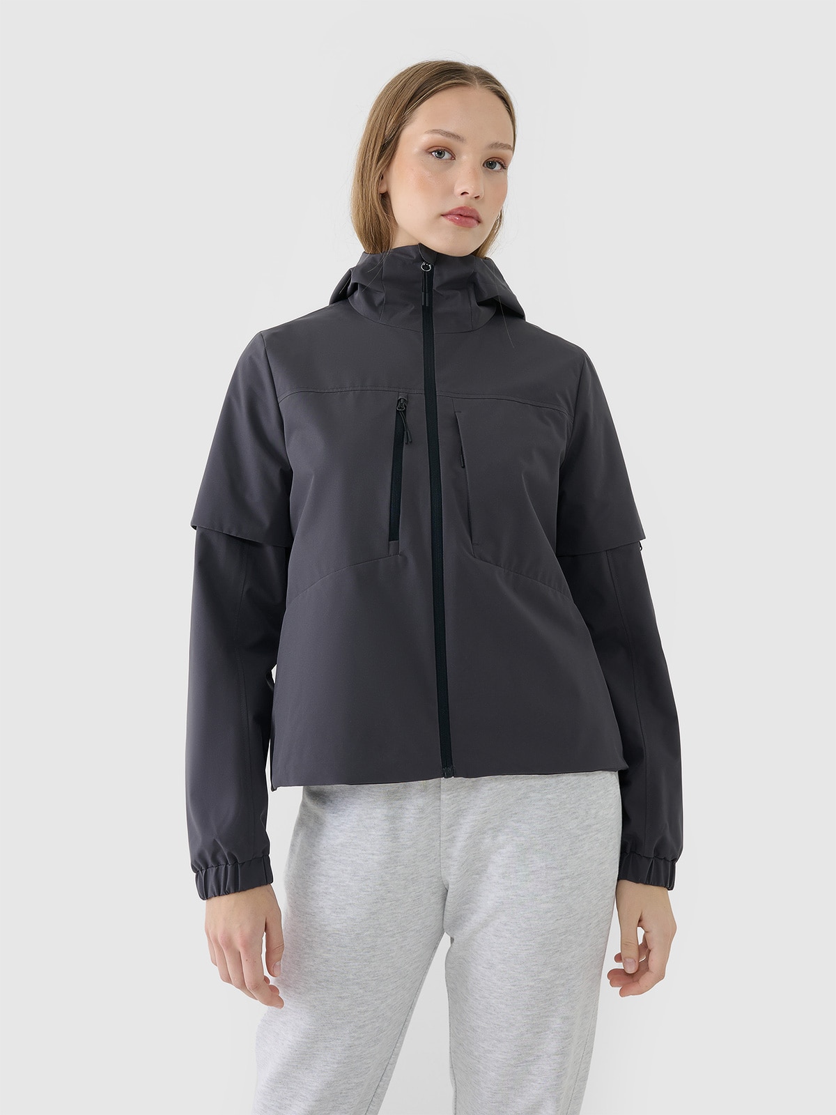 4F Kurtka przejściowa z membraną 5000 damska - szara XS
