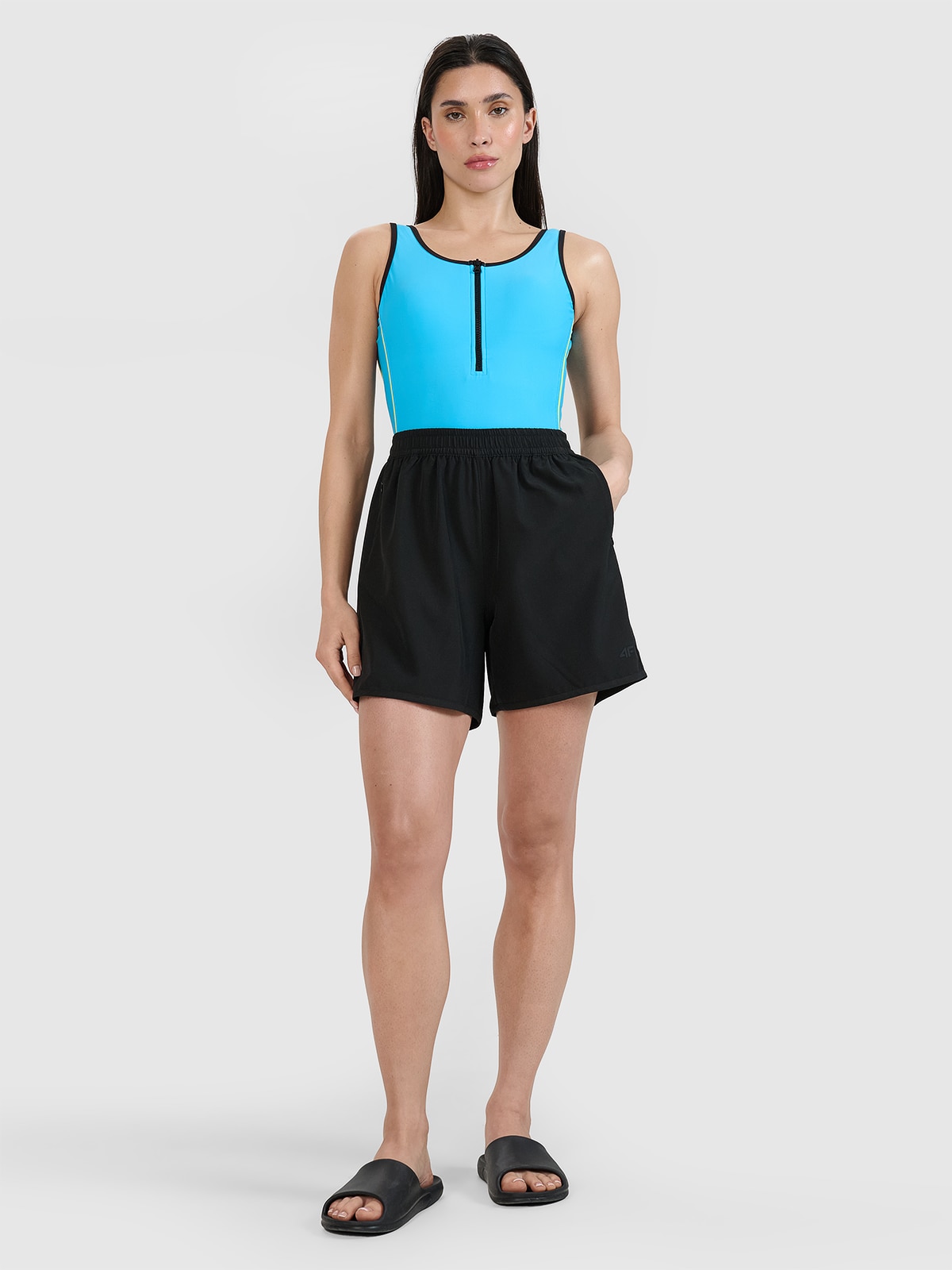 4F Spodenki plażowe damskie - czarne XXL