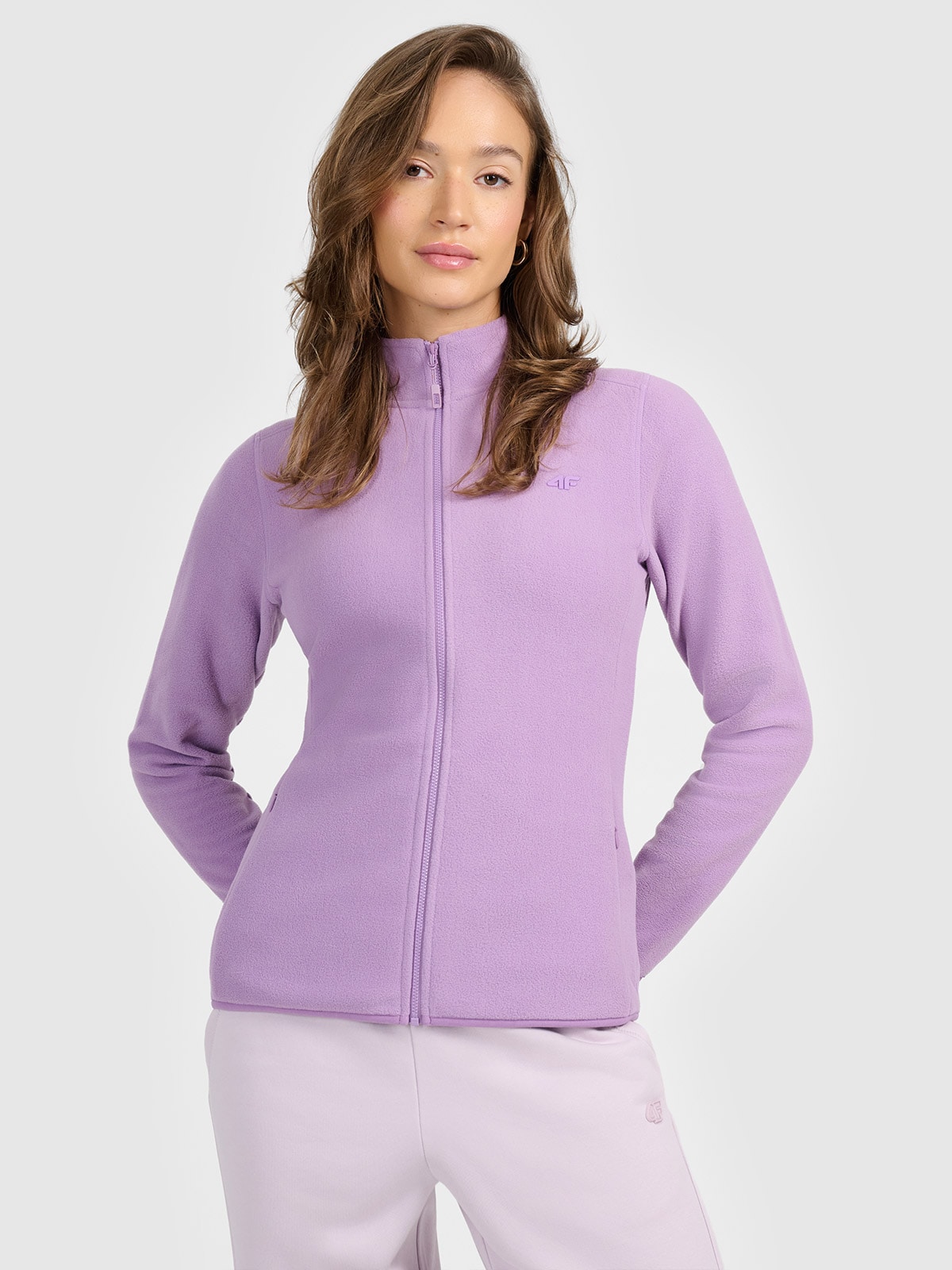 4F Polar ze stójką slim damski - fioletowy XL