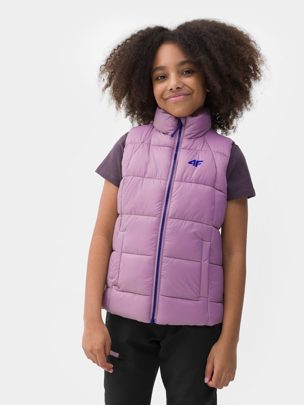 Bezrękawnik puchowy z wypełnieniem syntetycznym dziewczęcy