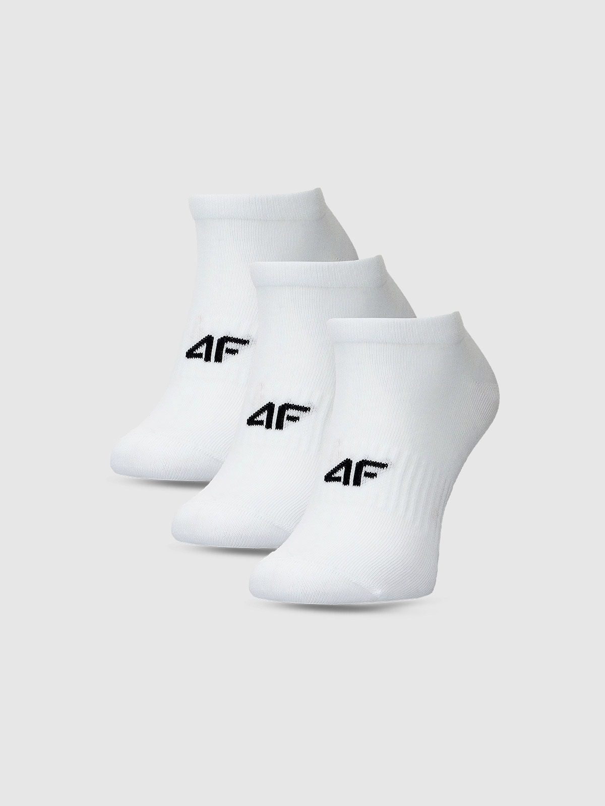 4F Skarpetki casual przed kostkę (3-pack) męskie - białe 43-46
