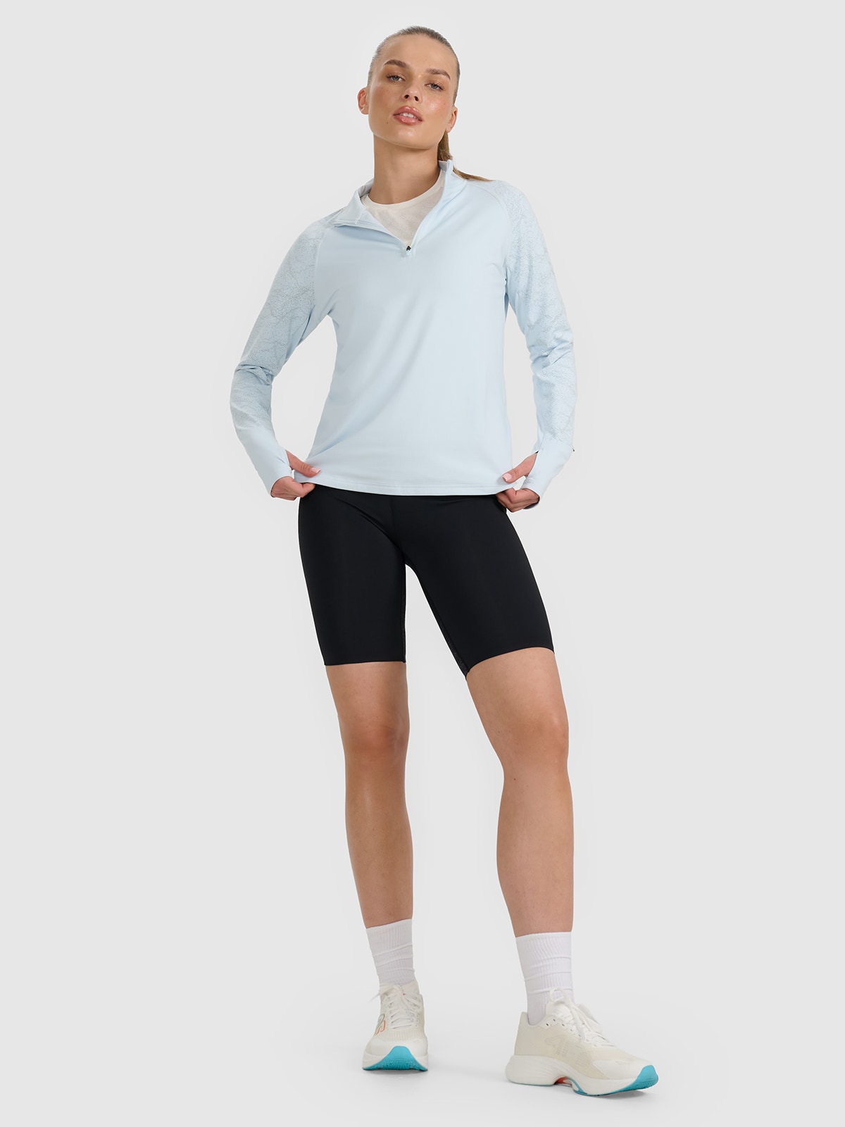 4F Legginsy kolarki do biegania szybkoschnące damskie - czarne XL