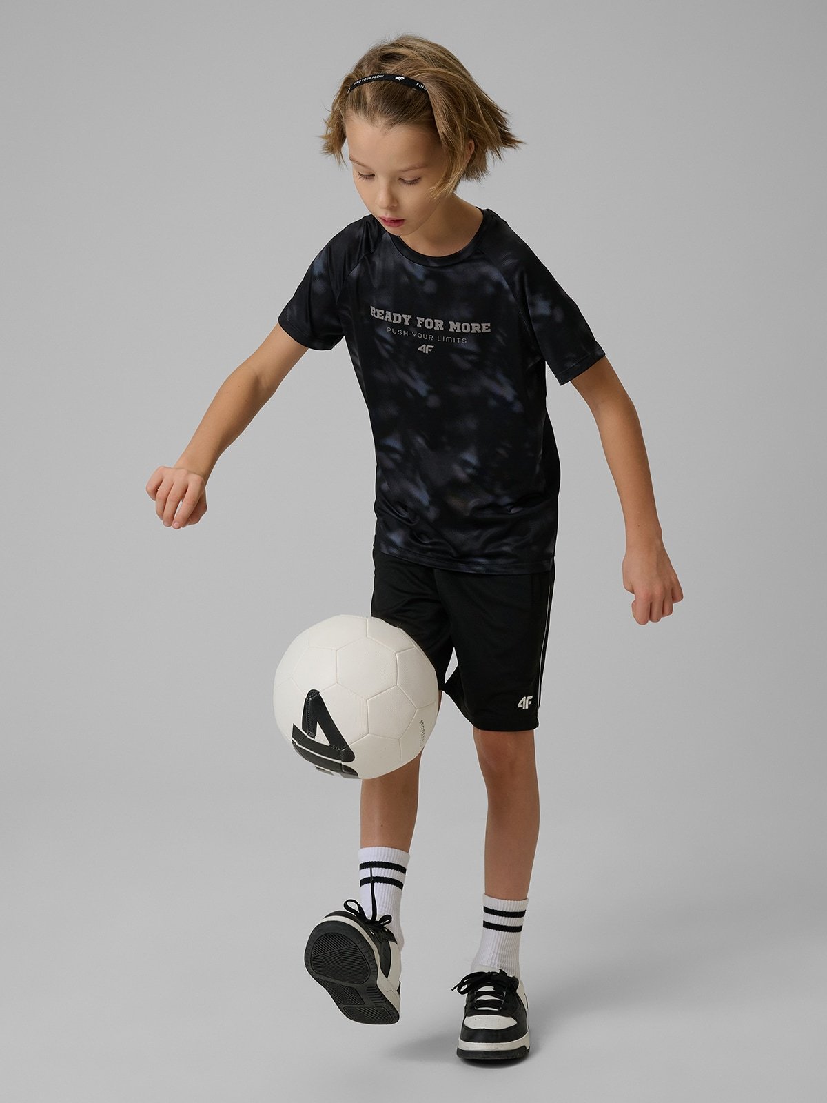 4F Koszulka sportowa szybkoschnąca chłopięca - multikolor 158/164 (12-14 lat)