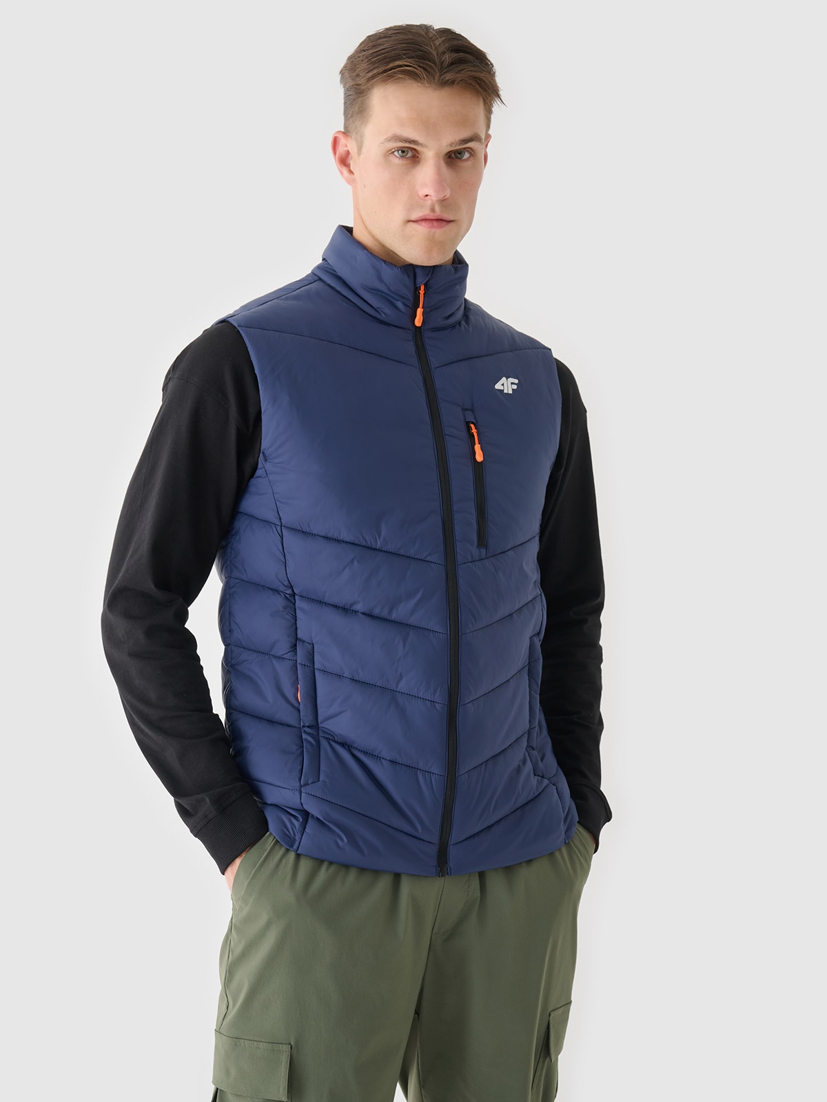 4F Bezrękawnik puchowy z wypełnieniem syntetycznym męski - granatowy M