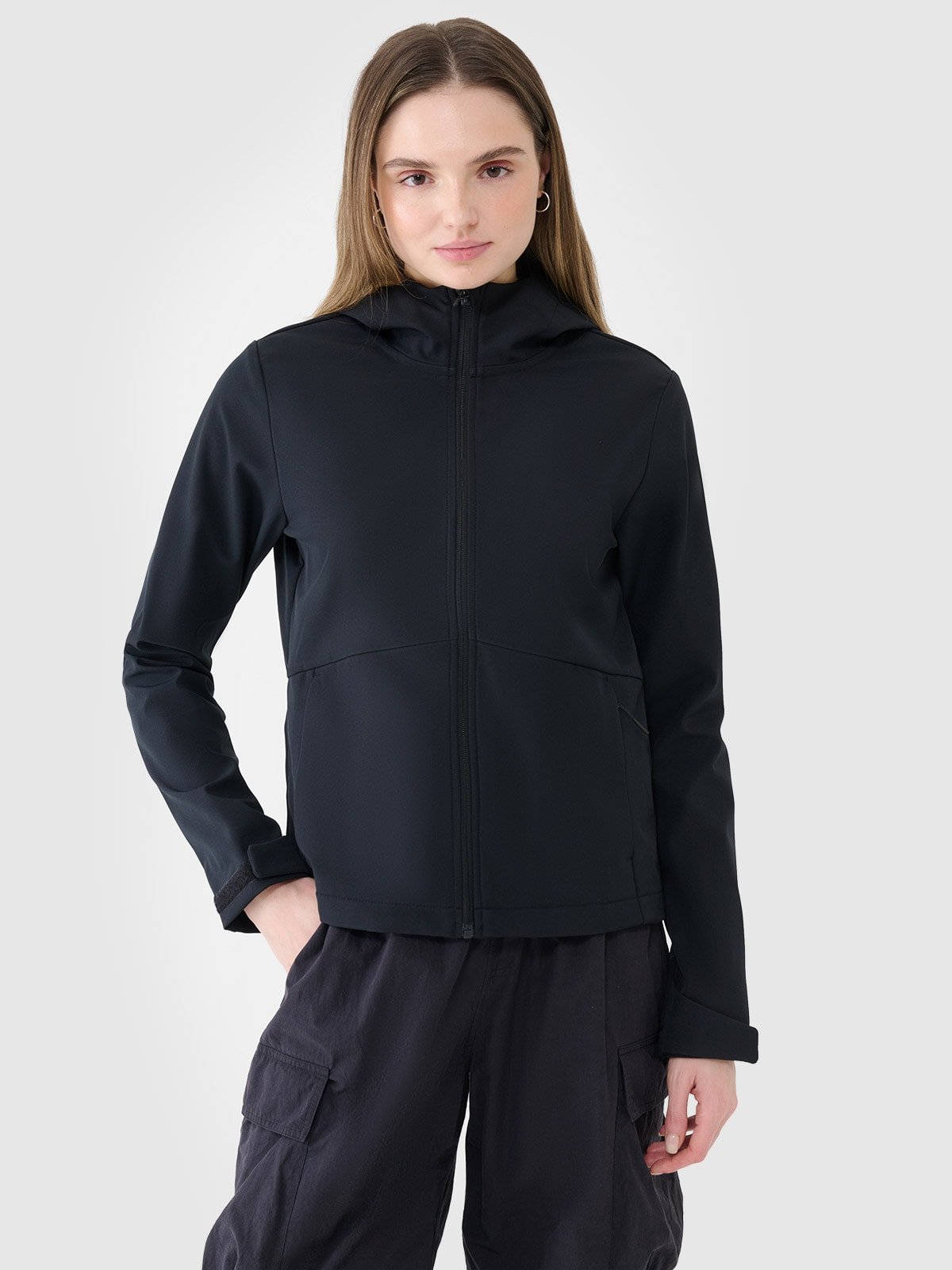 4F Kurtka softshell wiatroodporna membrana 5000 damska - czarna M