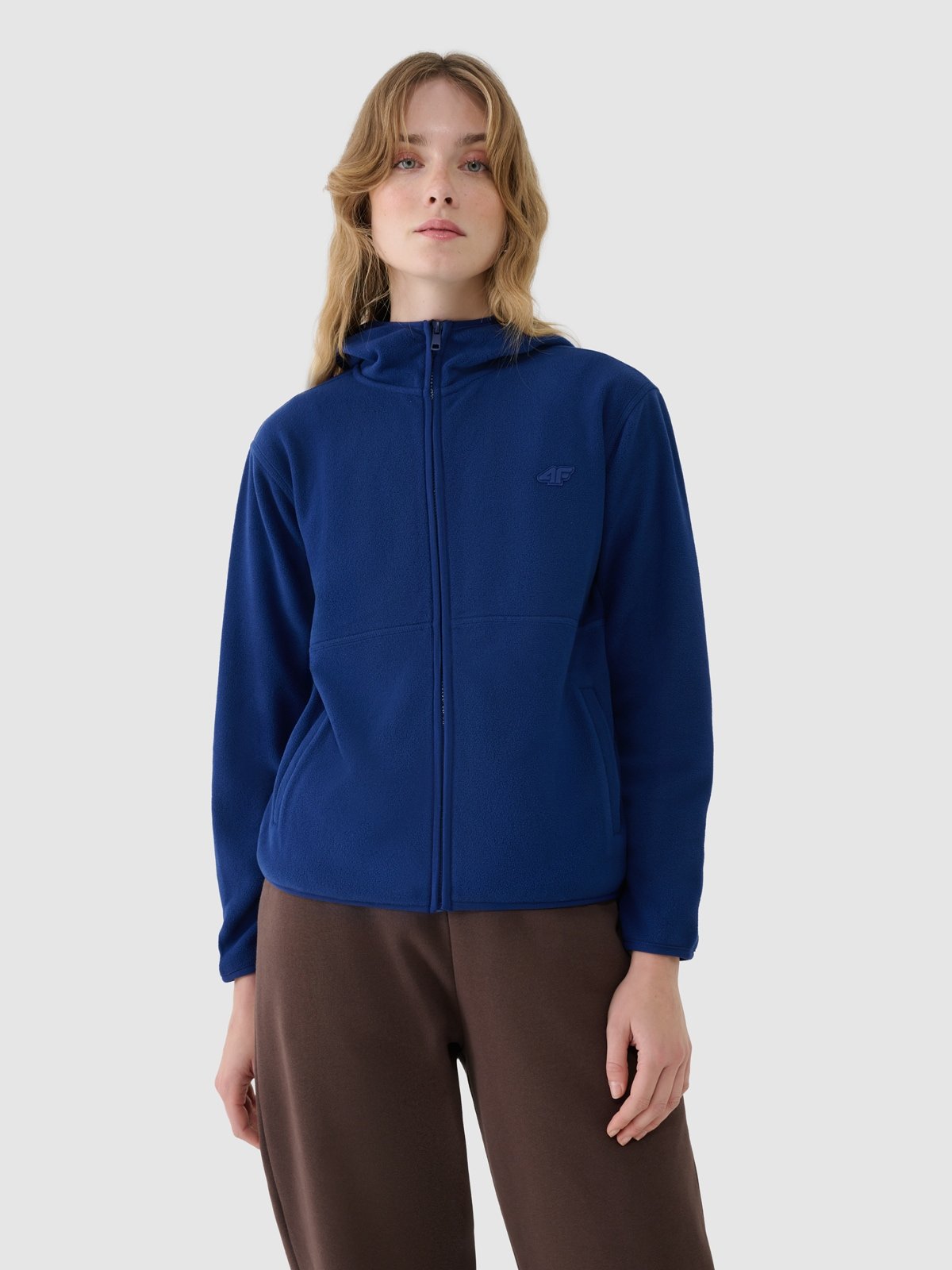 4F Polar regular z kapturem damski - granatowy L