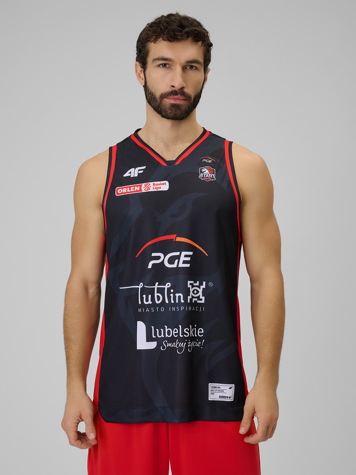 4F Koszulka meczowa replika wyjazdowa z sezonu 2025/26 męska 4F x Start Lublin - czarna M