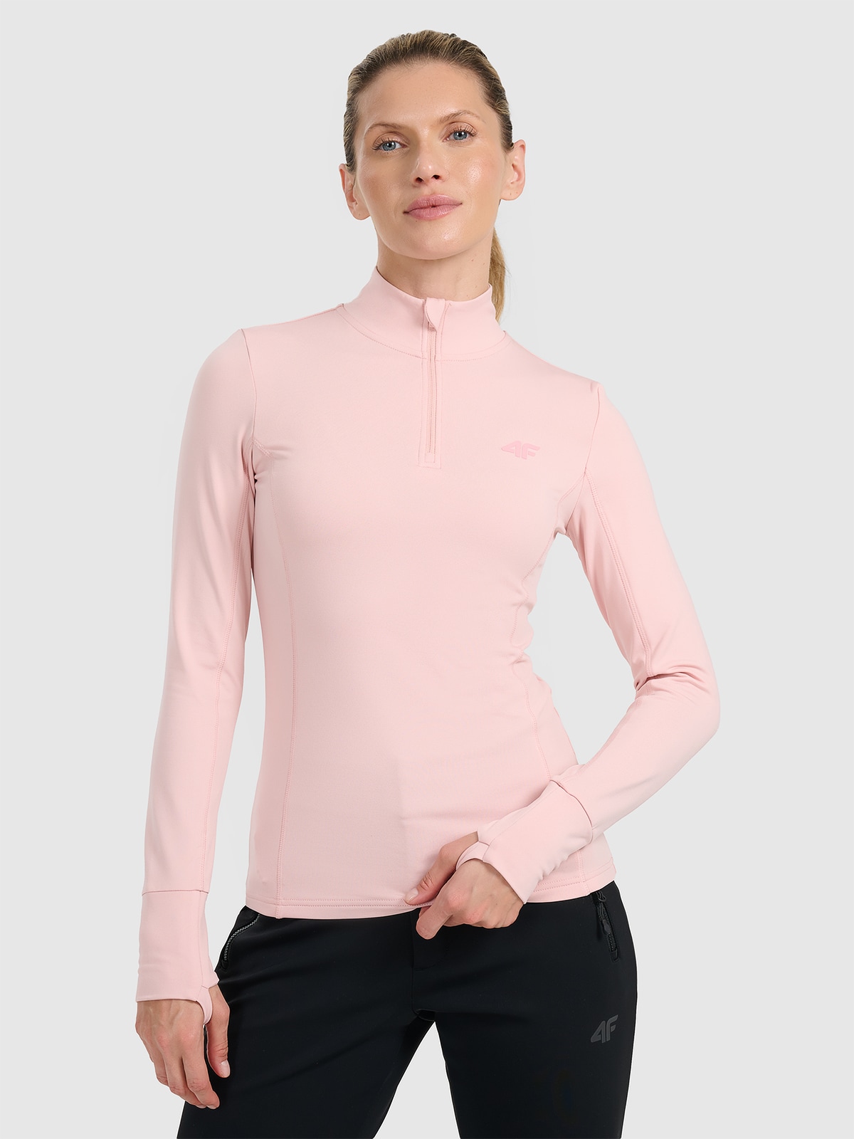 4F Bielizna termiczna ocieplana (góra) damska - różowa S