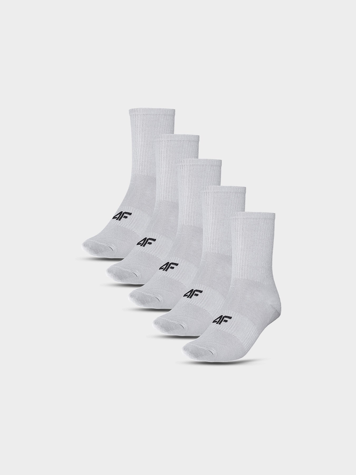 4F Skarpetki casual za kostkę (5-pack) dziecięce - szare 38-40