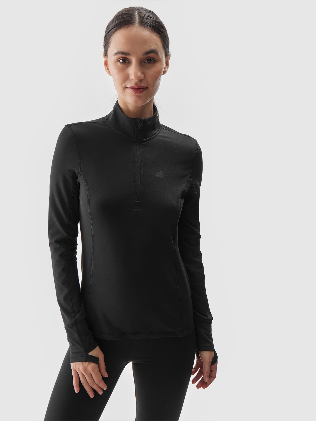 4F Bielizna termiczna drapana (góra) damska - czarna XL