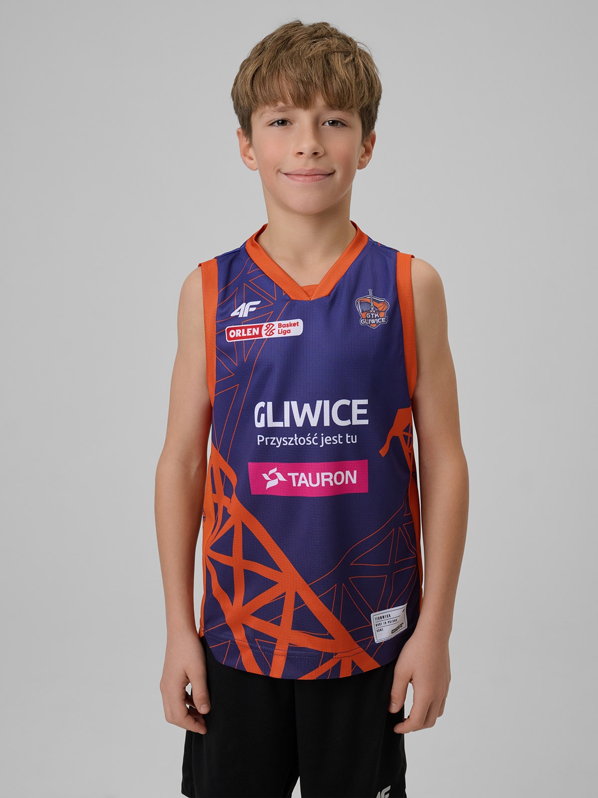 4F Koszulka meczowa replika wyjazdowa z sezonu 2024/25 dziecięca 4F x GTK Gliwice - multikolor 110/116