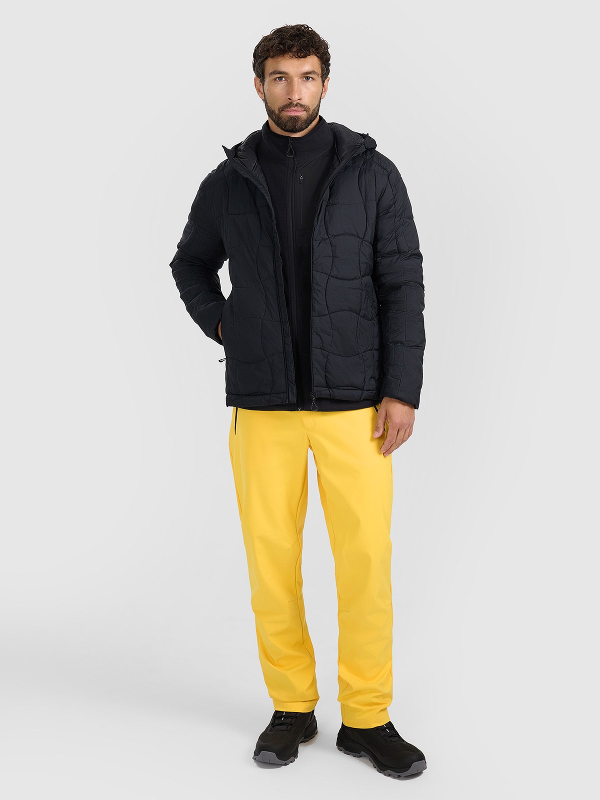 4F Spodnie trekkingowe membrana 10000 męskie - żółte XXL