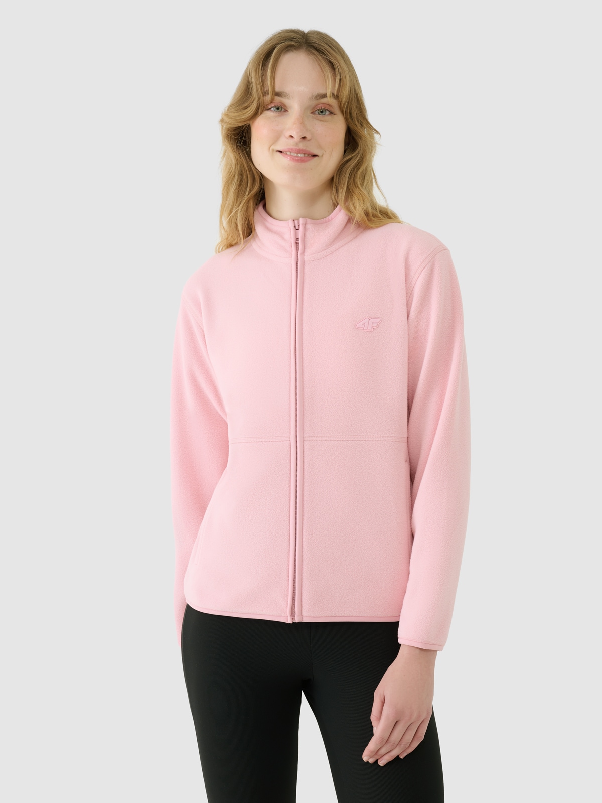 4F Polar regular ze stójką damski - różowy XS