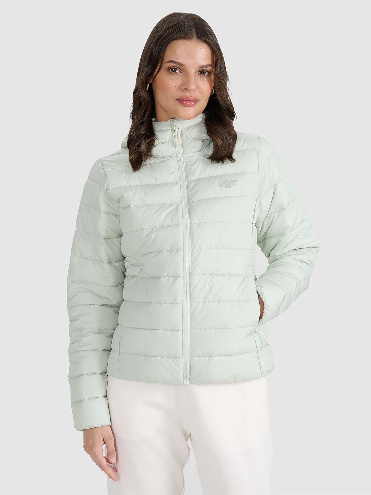 4F Kurtka puchowa z wypełnieniem syntetycznym damska - miętowa S