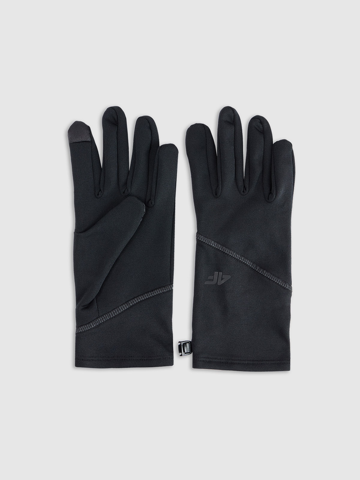 4F Rękawiczki dzianinowe Touch Screen uniseks - czarne XL