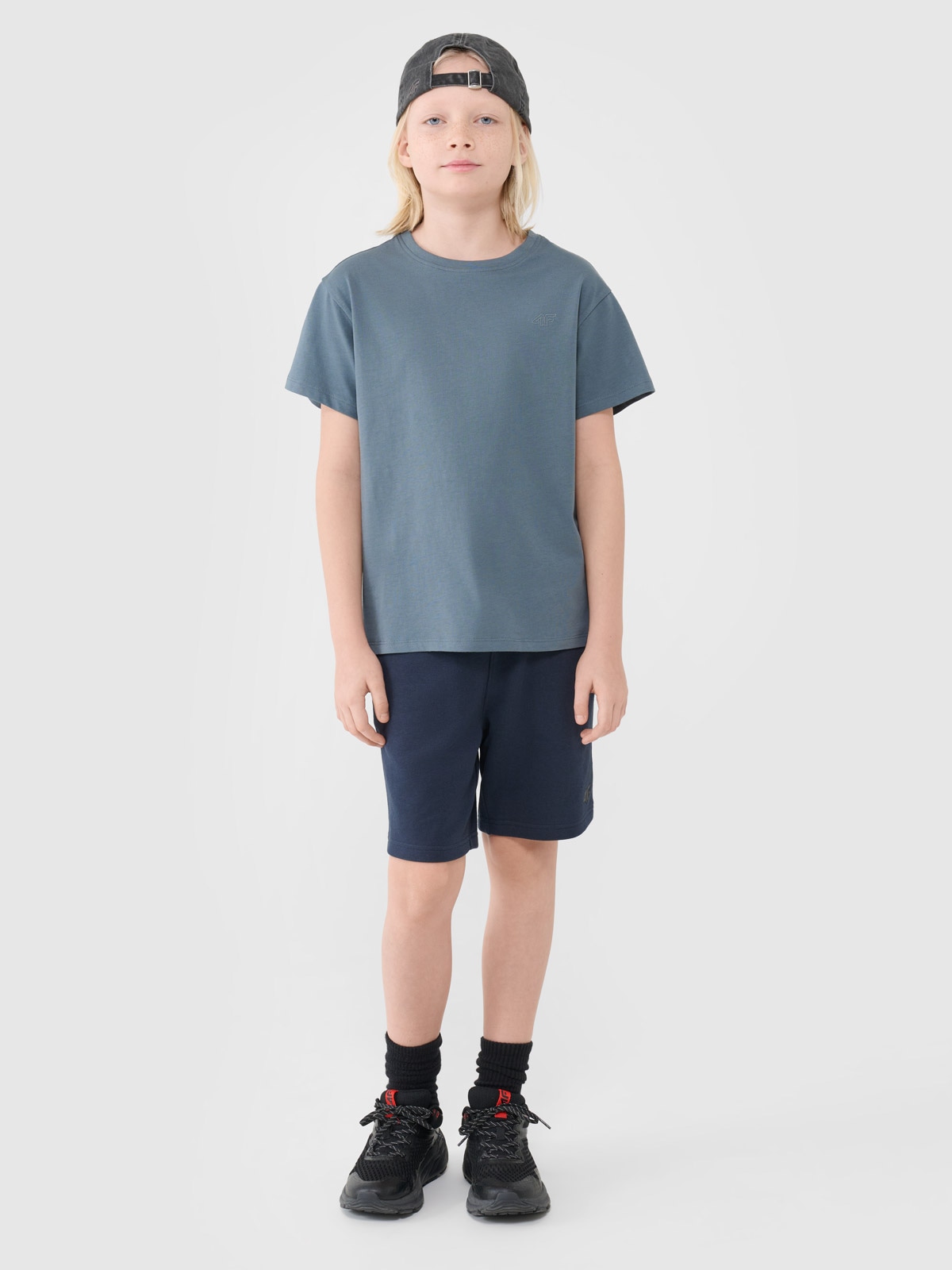 4F Spodenki dresowe chłopięce - granatowe 128 (7-8 lat)