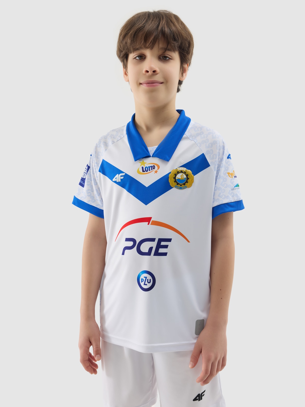 4F Koszulka klubowa retro z sezonu 2022/23 oraz 2023/24 dziecięca 4F x Stal Mielec - biała 110/116