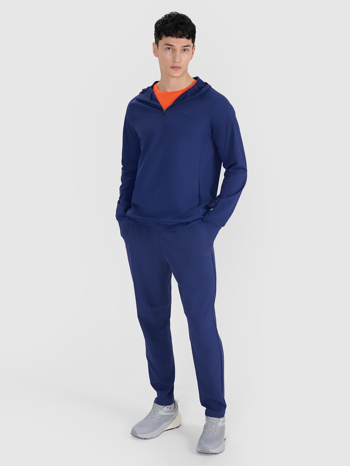 4F Spodnie treningowe szybkoschnące męskie 4F x Robert Lewandowski - granatowe XL