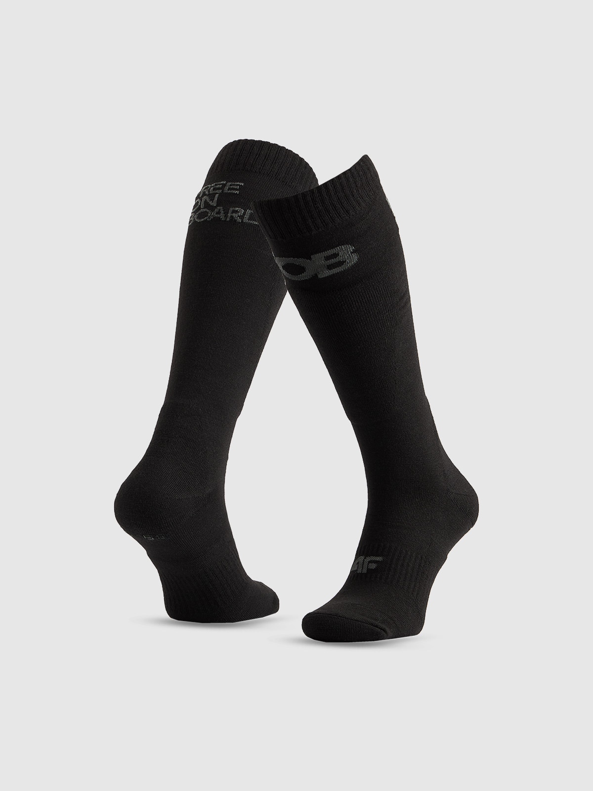 4F Skarpety snowboardowe męskie - czarne 39-42