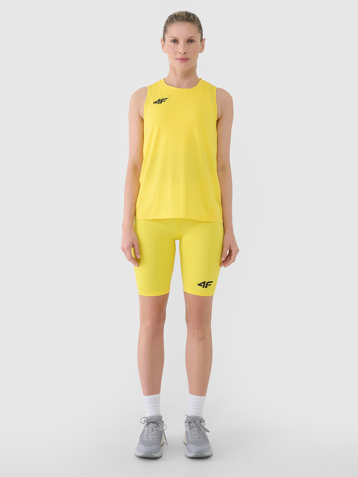 4F Top treningowy szybkoschnący damski - żółty XXS