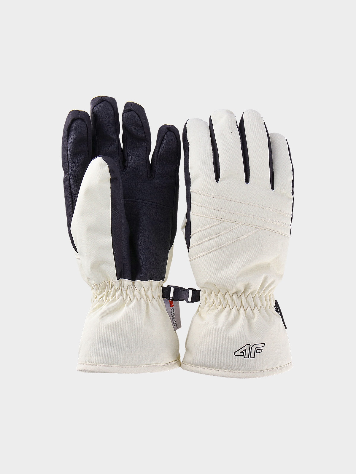 4F Rękawice narciarskie Thinsulate damskie - beżowe XL
