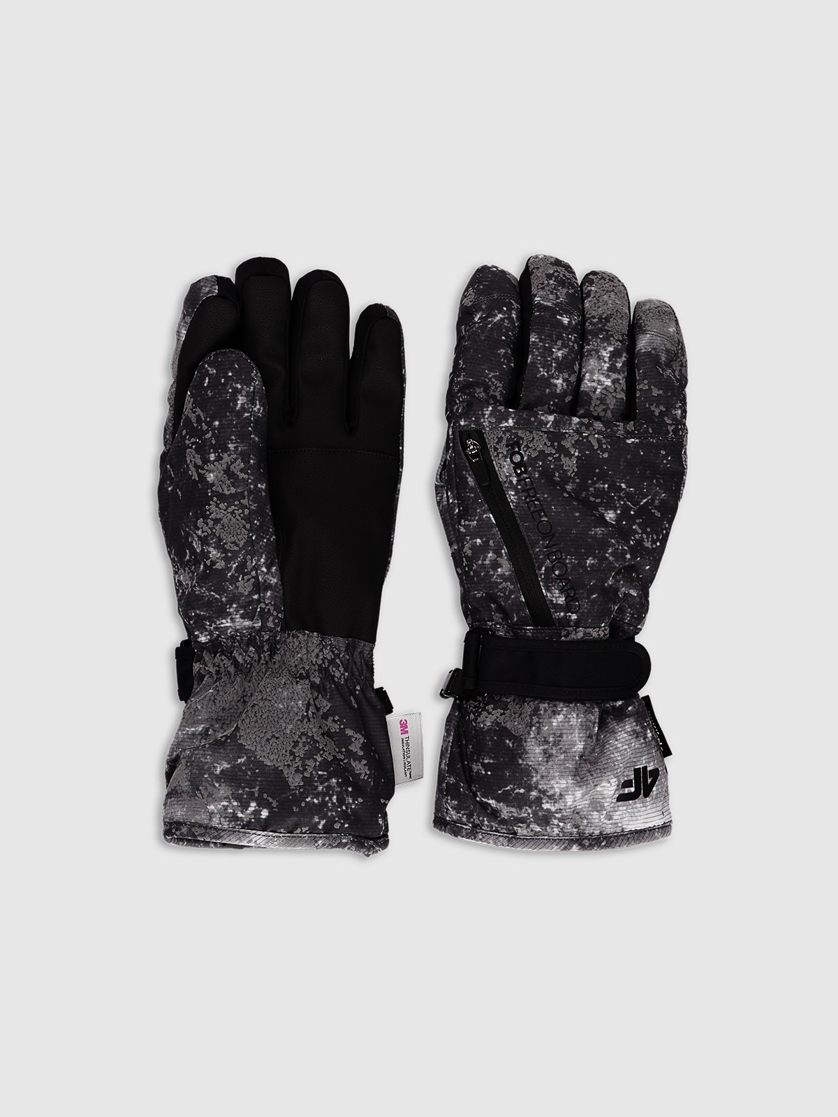 4F Rękawiczki narciarskie Thinsulate membrana 5000 męskie - szare M
