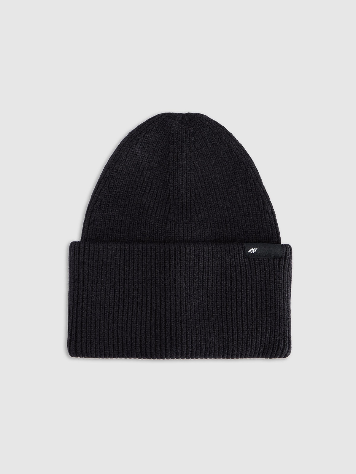 4F Czapka beanie uniseks - czarna Uniwersalny