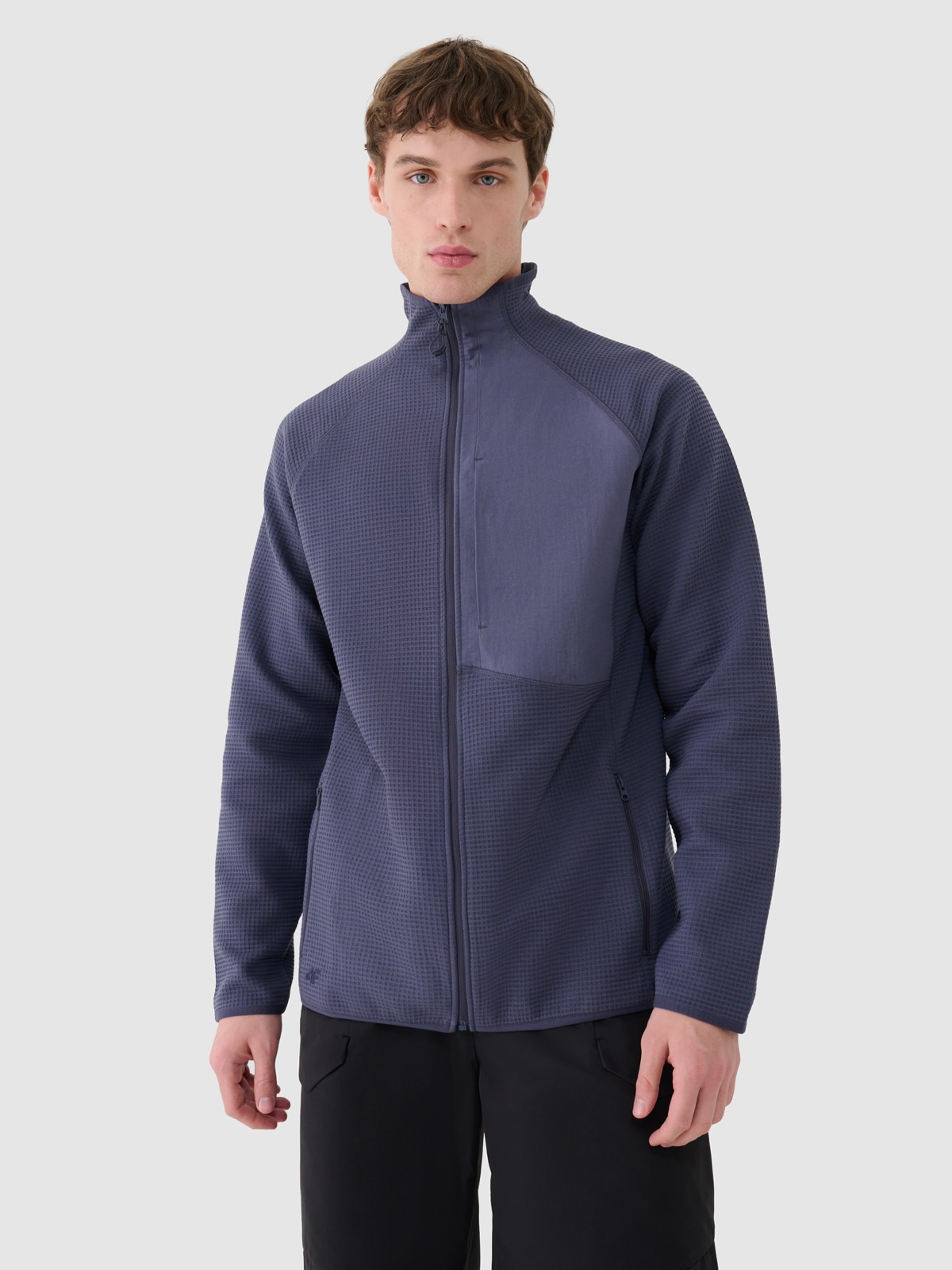 4F Bluza rozpinana bez kaptura męska - szara L