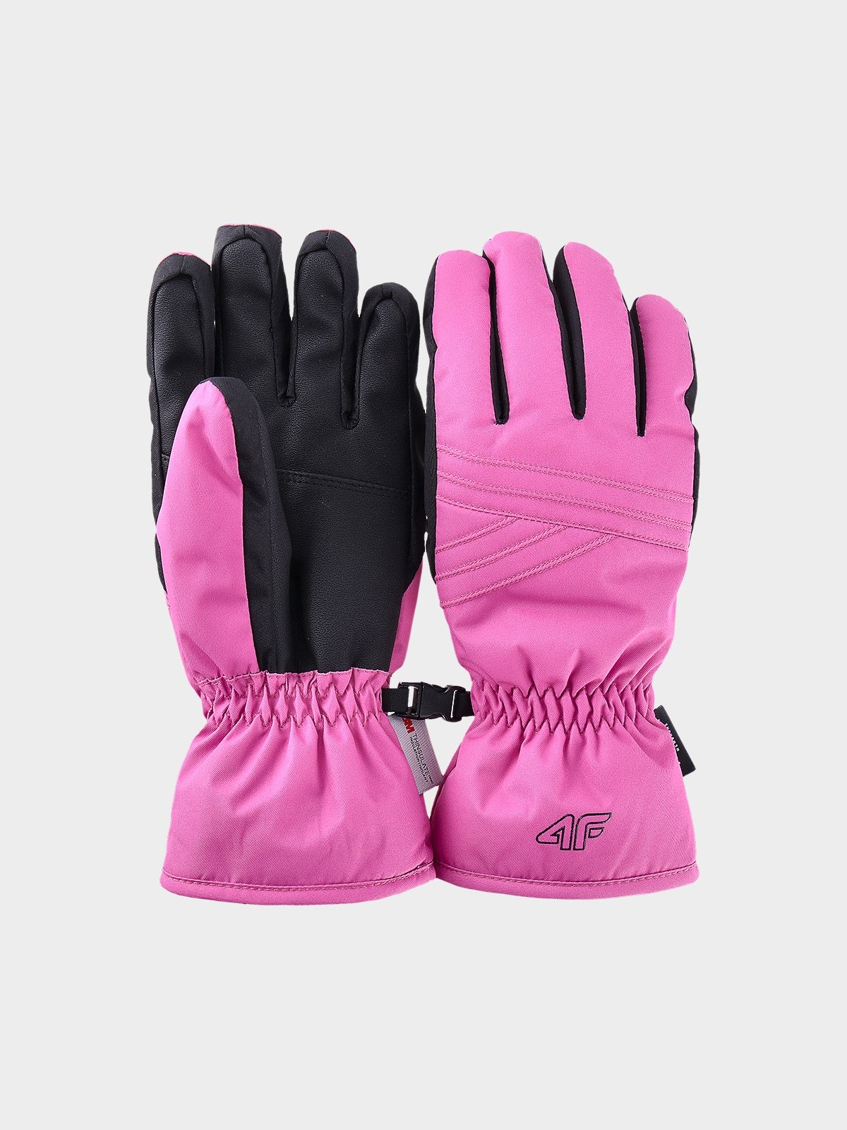 4F Rękawice narciarskie Thinsulate damskie - różowe L