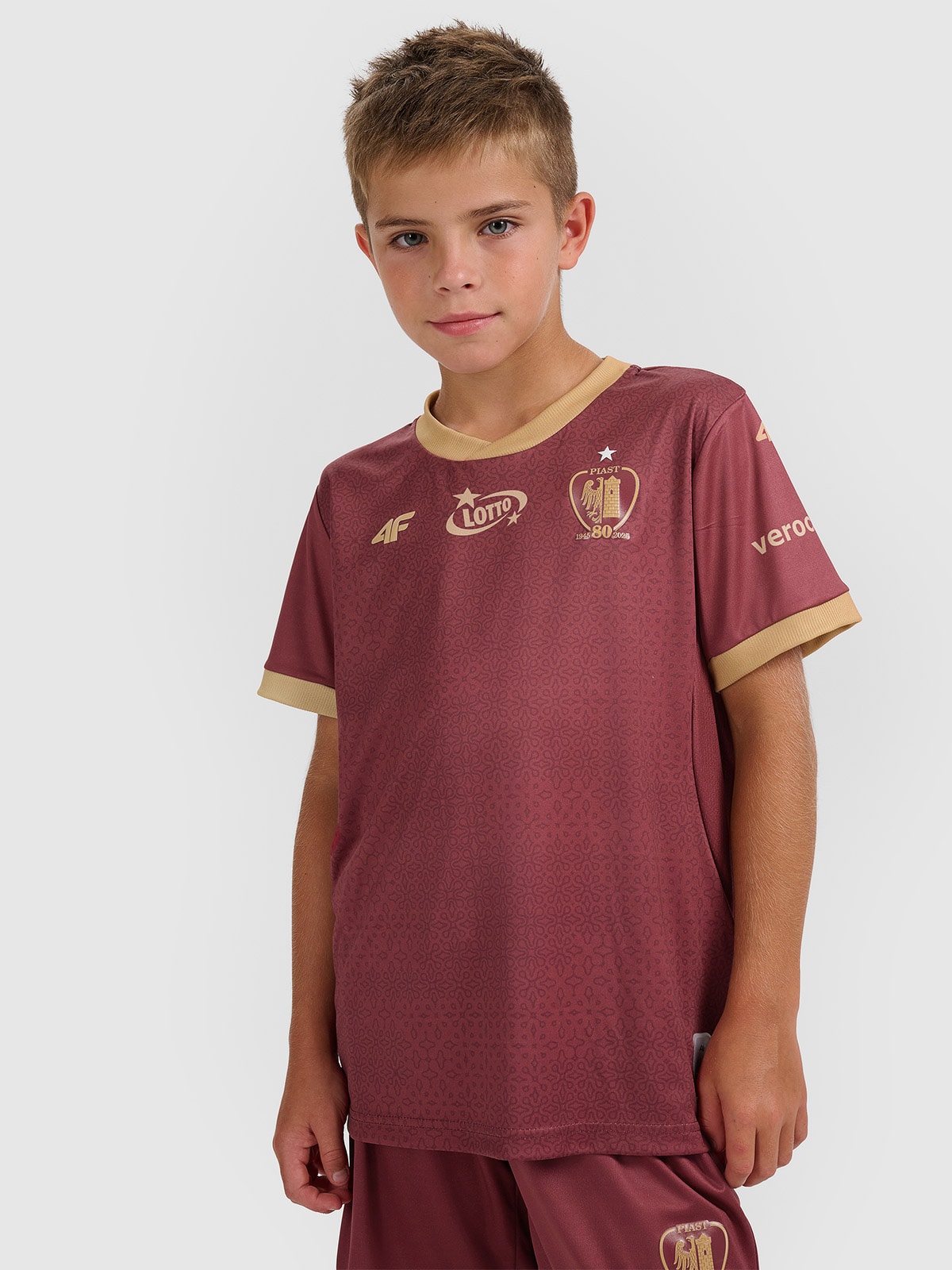 4F Trzecia koszulka klubowa z sezonu 2025/26 dziecięca 4F x Piast Gliwice - multikolor 110/116