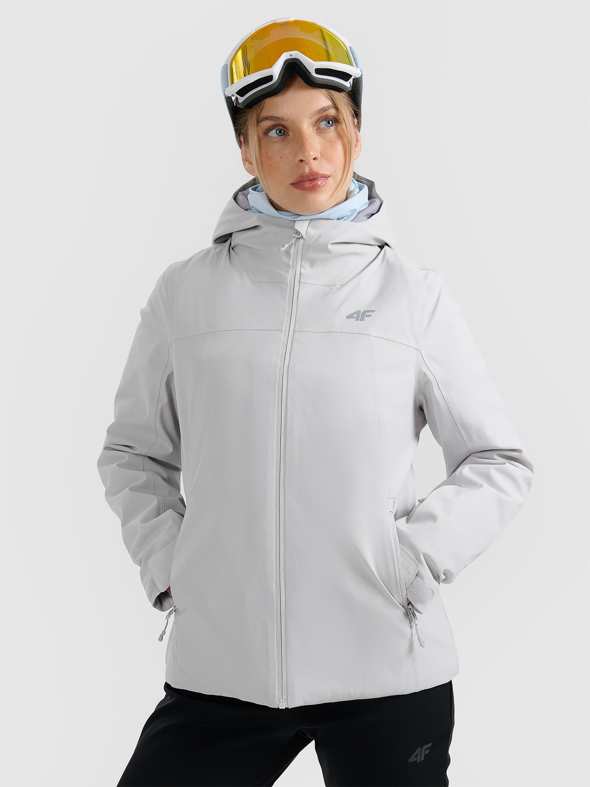 4F Kurtka narciarska membrana 5000 damska - szara XXL