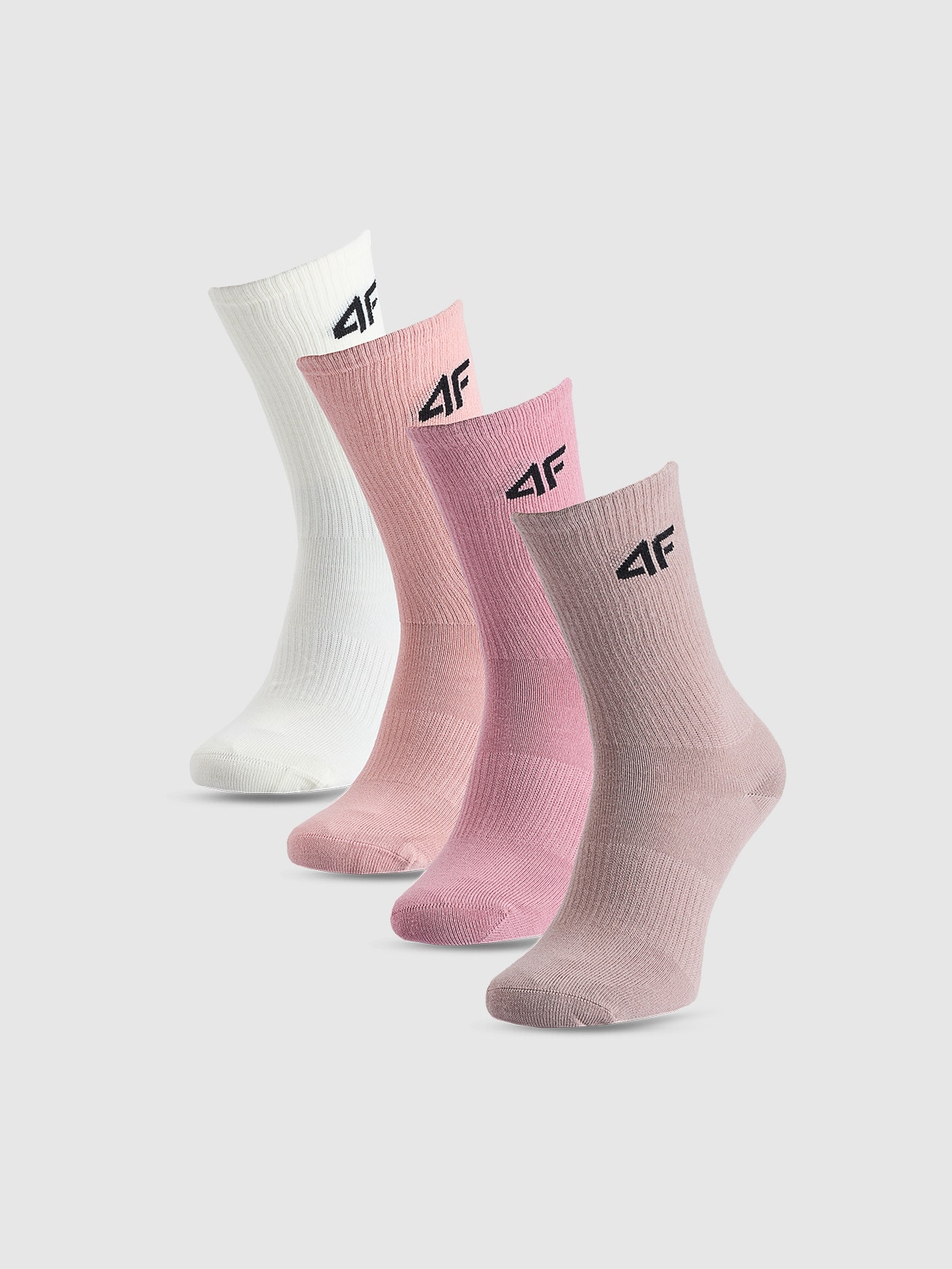 4F Skarpetki casual za kostkę (4-pack) dziewczęce - multikolor 32-34
