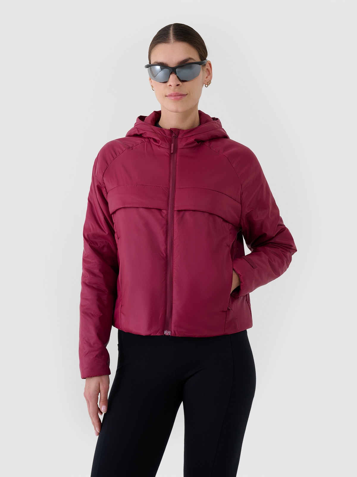 4F Kurtka puchowa z wypełnieniem syntetycznym damska - czerwona S