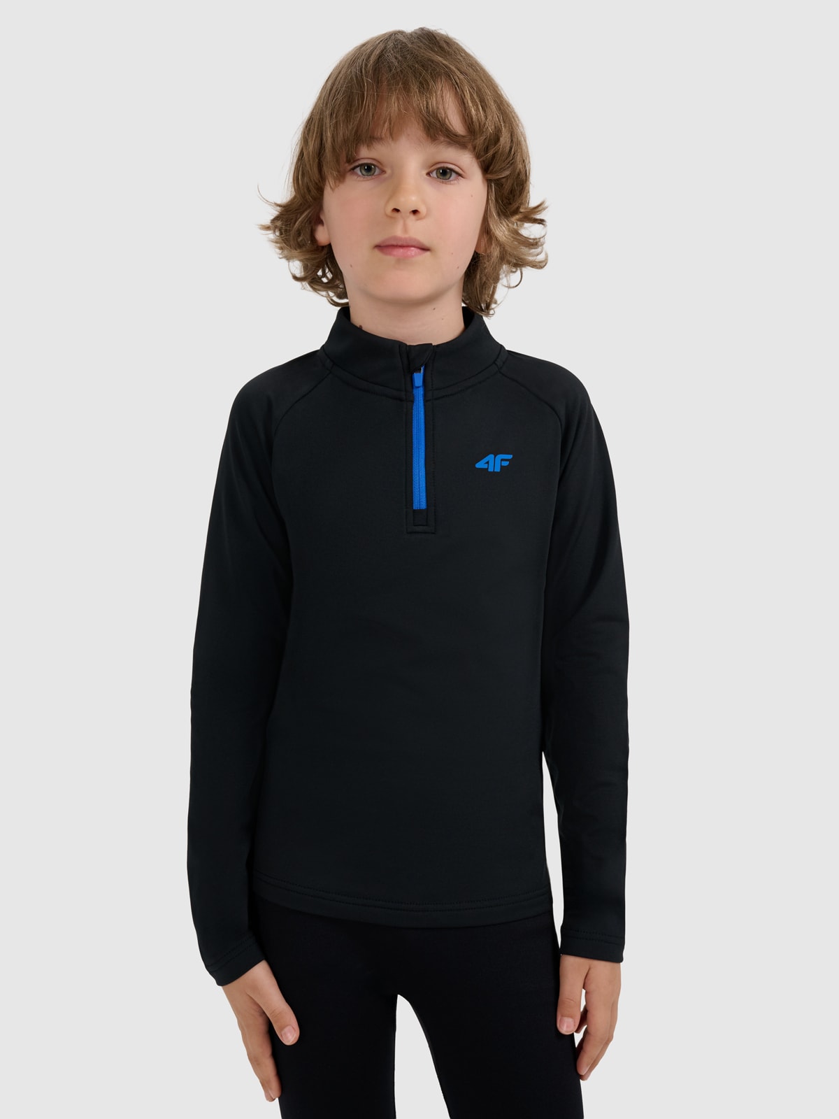 4F Bielizna termiczna drapana (góra) dziecięca - czarna 146/152 (10-12 lat)