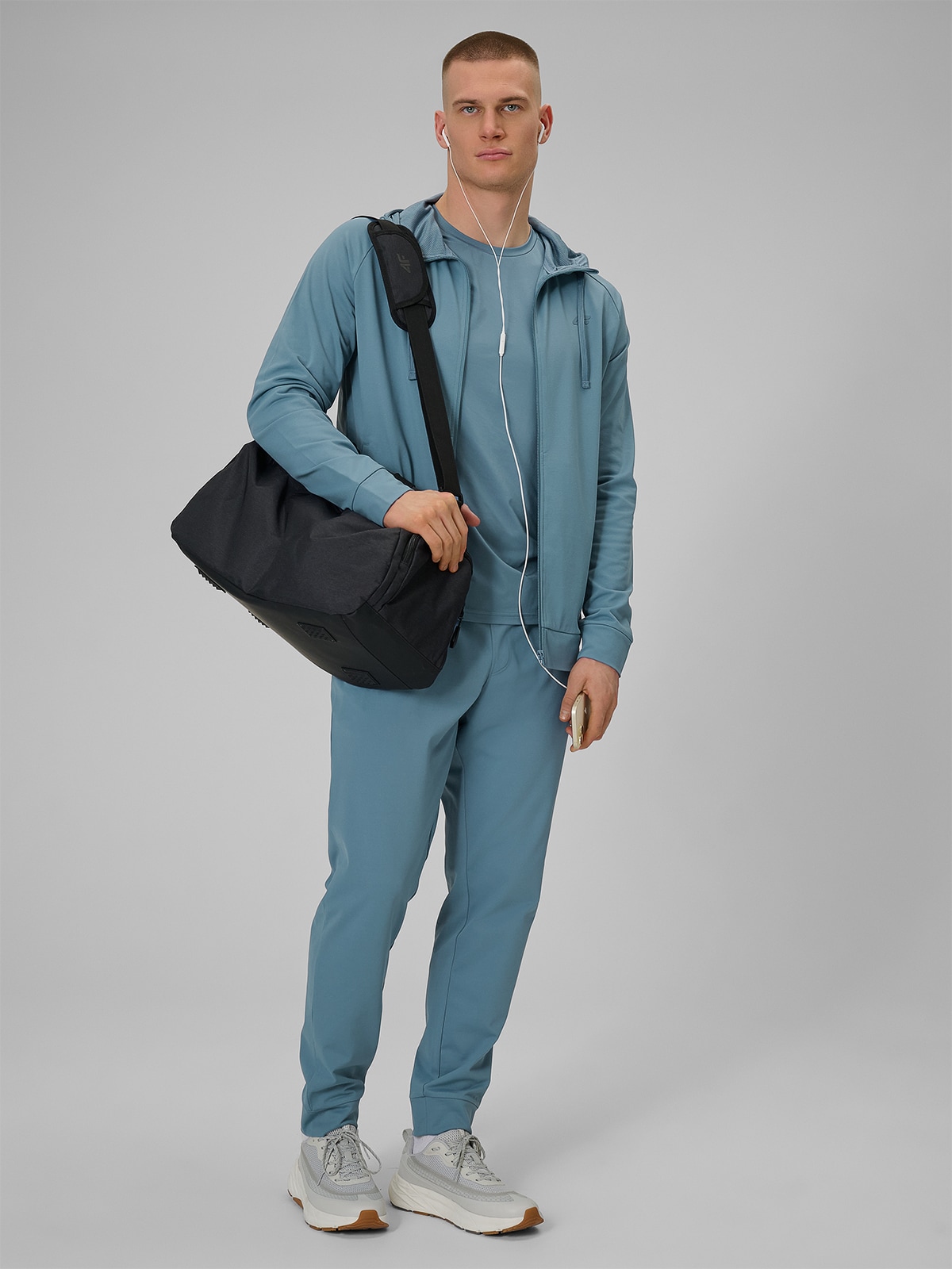 4F Spodnie treningowe szybkoschnące męskie - granatowe S