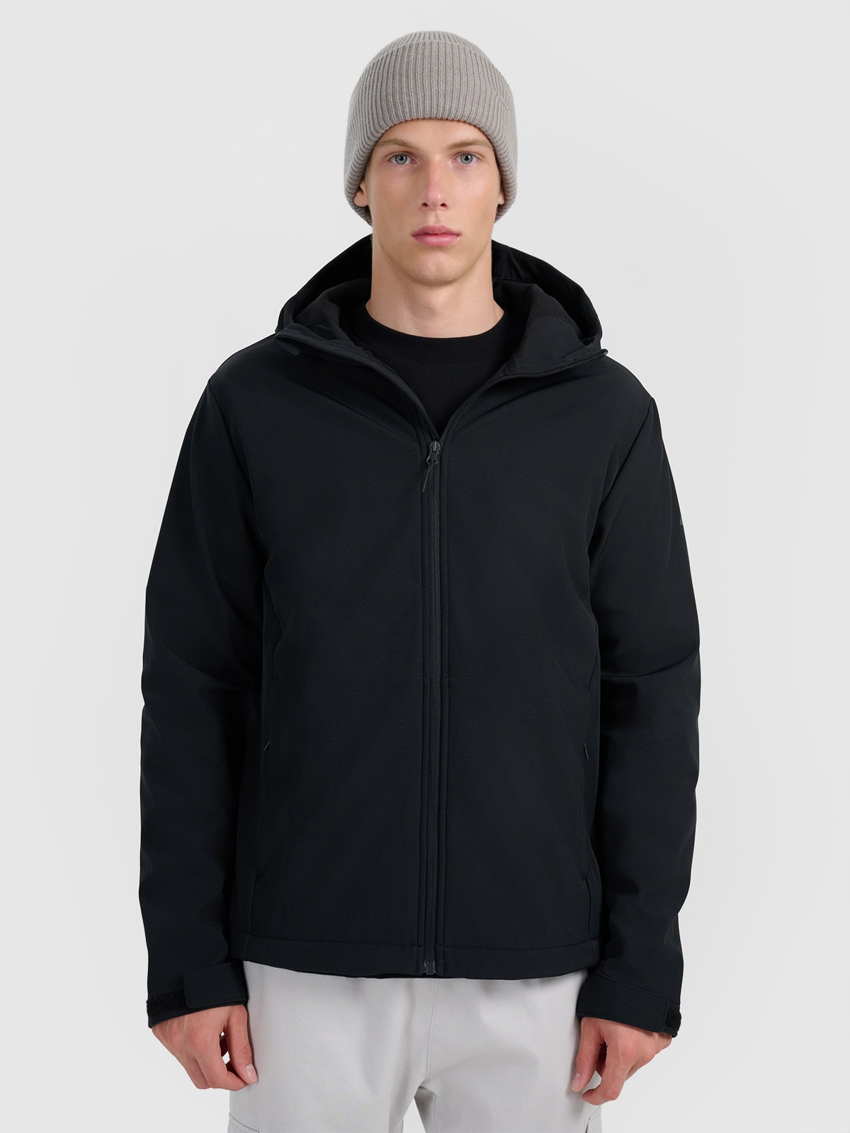 4F Kurtka softshell wiatroodporna membrana 5000 męska - czarna M