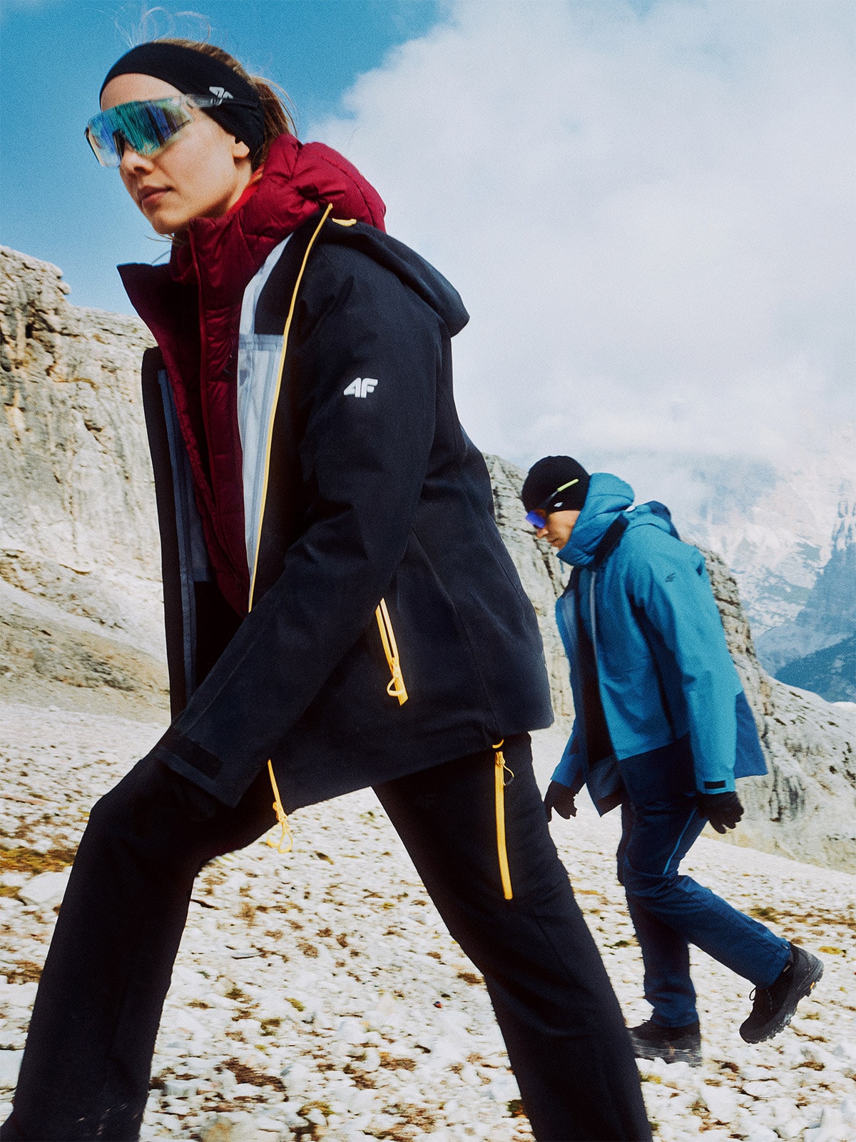 4F Spodnie trekkingowe damskie - czarne XXL